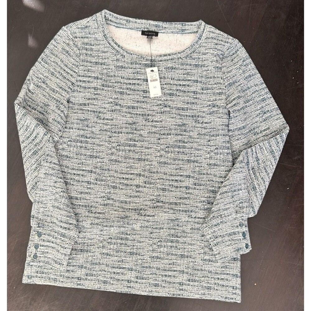NWT Talbot’s Knit Blouse Women’s Extra Small Button Cuffs